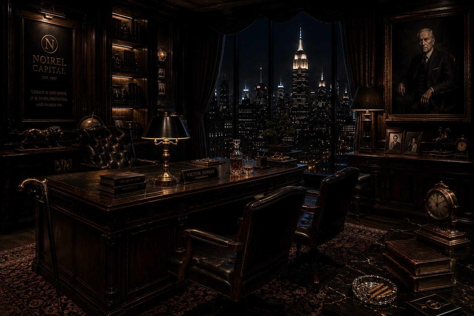 Victor Noirel's office at Noirel Capital