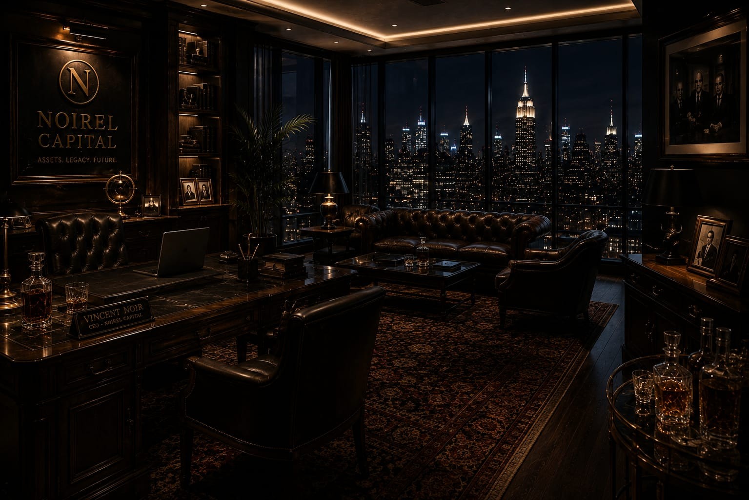 Vincent Noirel's office at Noirel Capital