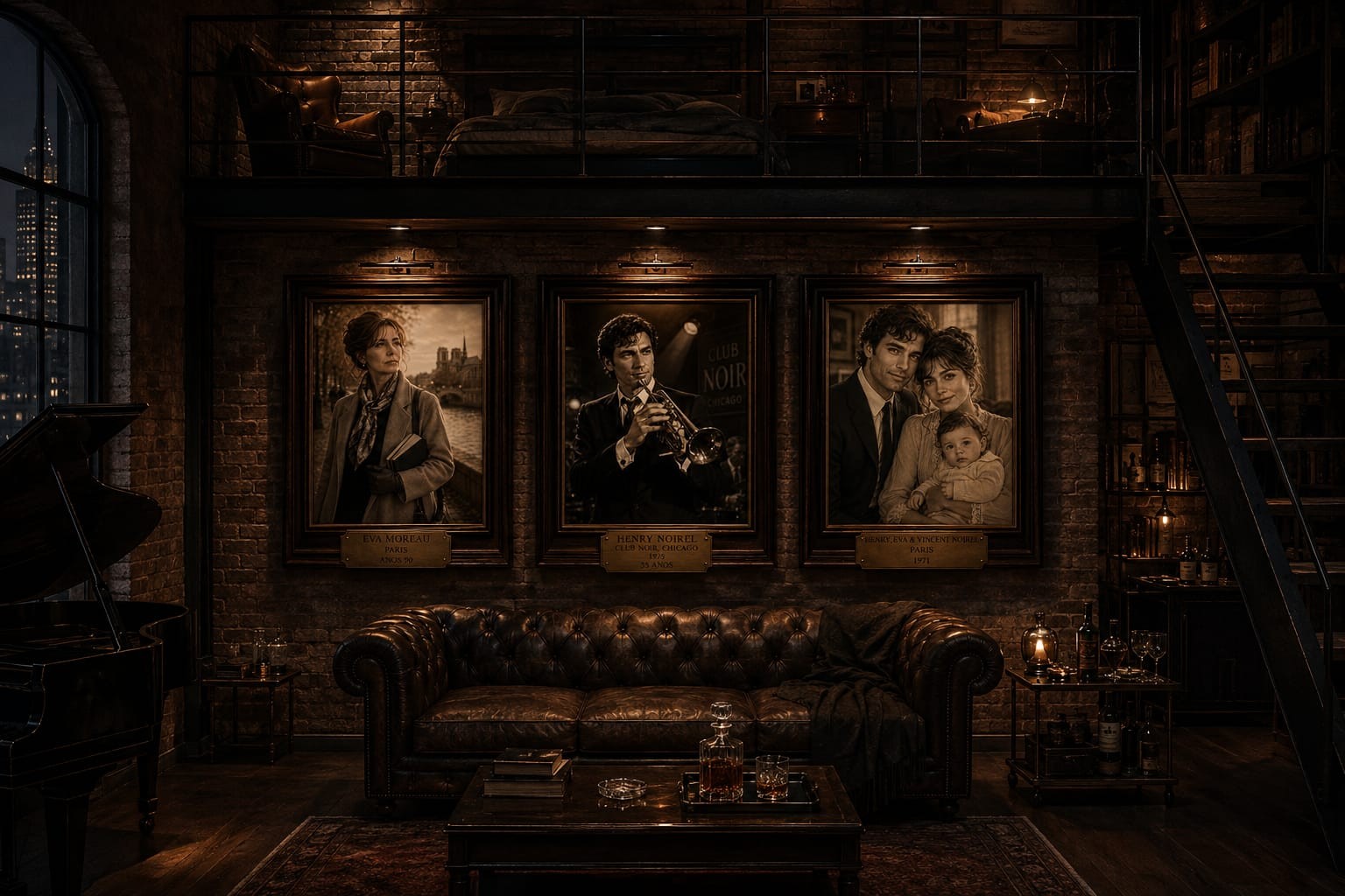 Gallery wall inside Vincent Noirel's loft